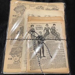 Junk journal paper pack! Vintage & hand dyed paper